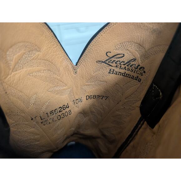 Lucchese Classics L156264 Handmade Boots Black/Brown Size 10.5 - Picture 16 of 16